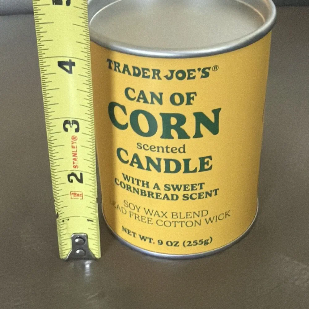 Trader Joe’s 2 Cans of Corn Soy Candle 9oz Sweet Cornbread Limited Seasonal NEW
